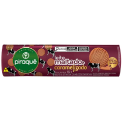 Biscoito Piraquê 132g Leite Maltado Caramelizado