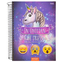 Caderno Foroni Capa Dura Emoji 200 Fls 10x1