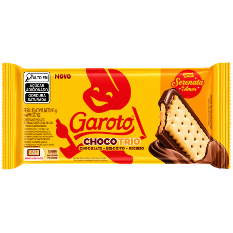 Chocolate Nestlé Choco Trio 90g Garoto Serenata