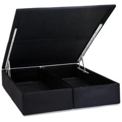 Base Cama Box Queen Baú Ortobom Physical 1.58x1.98x0.39cm Preta