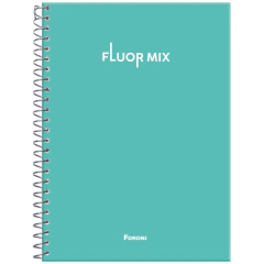 Caderno Foroni Capa Dura Fluor Mix 160 Folhas 10x1
