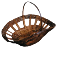 Cesta Bambu Passa Fita Média Cód.1485