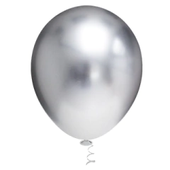 Balão Pic Pic Platino Redondo Nº 05 C/25un. Prata