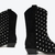 Bota SCHUTZ Western Cano Médio Studs Camurça Preta - Quattro Calçados - Loja Online de Calçados Femininos em BH