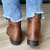 Bota Couro Conforto Amarrações Pinhão - PERLATTO