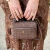 Bolsa Vanity Luiza Barcelos Pequena Camurça Marrom