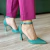 Scarpin Couro com Tornozeleira Verde - QUATTRO