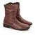 Bota Cano Medio Couro Mogno Perlatto - comprar online