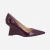 Scarpin Anabela Luiza Barcelos Couro Verniz Vinho - comprar online
