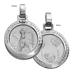 Pingente Medalha Nossa Senhora Aparecida Aço 2,7cm - Pi50