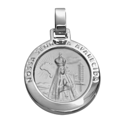 Pingente Medalha Nossa Senhora Aparecida Aço 2,7cm - Pi50 - comprar online