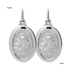 Pingente Medalha Santo Antonio Oval Aço Inox 3cm - Pi47