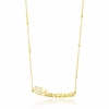 Colar Abençoada Corrente com Bolinha Folheado Ouro - G211-D