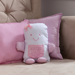 Boneca Naninha Oração Santo Anjo Rosa na internet