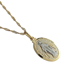 Colar Medalha N Sdas Graças Folheado Ouro-CJP014-DR/F06-50 - comprar online