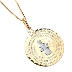 Colar Oração São Francisco Folheado Ouro - CJP250-DR/F03-50 na internet