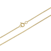 Corrente veneziana diamantada folheada a ouro de 45 cm, com fecho em formato circular.