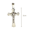 Pingente Cruz Aço tipo São Bento 3cm - Ci120-Pq