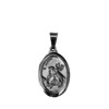 Pingente Aço Oval Medalha São Jorge Dupla Face 2,4cm - Pi21