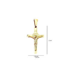 Colar Cruz Aço São Bento Pequena 60cm- CJCi121IP/Fi05-60 na internet