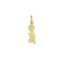 Pingente Menino Ajoelhado 1,5cm Folheado Ouro - P421-D