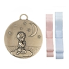 Medalhão de Berço com Menino Rezando OV e Fitas - MK9683OV