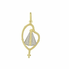 Colar NS Aparecida no Terço Folheado a Ouro 50cm - CJP572DR/F01-50 na internet