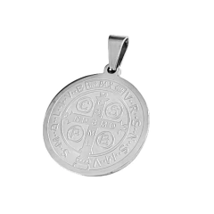 Pingente São Bento Grande 3cm Aço - Pi131 - loja online