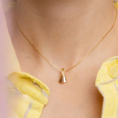 Colar N S Aparecida Vaz com Zirc na Coroa Folheado Ouro - Loja Santo Anjo