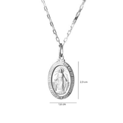 Colar Med Milagrosa N Sra Graças Aço 45cm - CJPi01C/Fi05-45 - comprar online