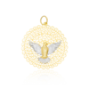 Pingente Mandala Espirito Santo Folheada Ouro 2cm - P117-DR