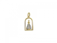 Colar Aparecida Capelinha Cristal Folheado - CJP313CDR/F1-45 - Loja Santo Anjo