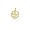 Pingente Esp Santo Vaz Pedras Folheado Ouro 21mm - P123-D