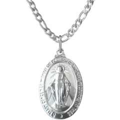 Colar Aço Medalha Milagrosa N SRA Graças 70cm - CJPi01C/Fi22-70