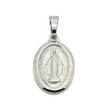 Pingente Aço Oval Medalha Milagrosa N S Graças 3cm - Pi12 na internet