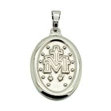 Pingente Aço Oval Medalha Milagrosa N S Graças 3cm - Pi12 - comprar online
