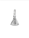 Pingente N S Aparecida Mini Em Ouro Branco 1,1cm - P133-R