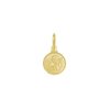 Pingente Medalha Pequena Anjo Folheado Ouro 13mm - P423-D