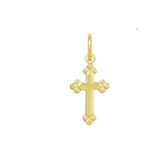 Pingente Cruz Picotado Pontas Folheado Ouro 1,8cm - C408-D