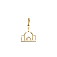Colar Pingente Igreja Vazada Folheada Ouro - CJP428-D/45 - loja online