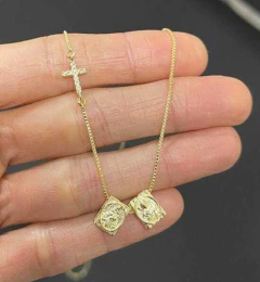 Escapulário Trad caixinha mini corr veneziana 68cm com cruz lateral - Loja Santo Anjo