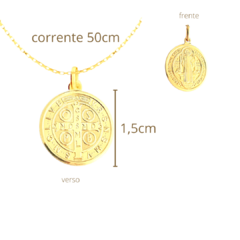 Colar São Bento Folheado Ouro 50cm - CJP498D/F13-50 na internet