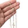 Colar Terço Ros Medalha Milagrosa Bola 2,5 Folheado- TR25-D