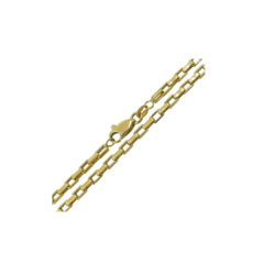 Corrente de aço inoxidável dourada de 1,5mm com fecho tipo lagosta, 45cm de comprimento.