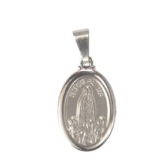 Colar Aço Oval Medalha N S de Fátima na internet