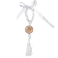 Medalhão de Berço Anjo da Guarda Branco Pequeno - ZT394BR - comprar online