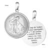 Medalha de Berço Aço 316L Anjo e Oração Santo Anjo MB001