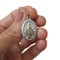 Medalha Milagrosa Nossa Senhora das Graças Aço 2,3cm -Pi01C - comprar online