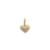 Pingente Mini Coração Espírito Santo Folheado 0,8cm -P582-DR