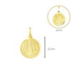 Pingente Medalha São Bento Folheado 2,5cm - P517-D